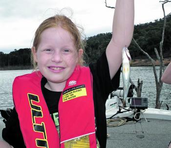 Jade McEwen and her first ever fish!