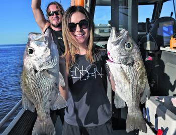 Singer/Songwriter Caitlyn Shadbolt had an epic day bagging out on big pearl perch aboard Keely Rose Fishing Charters.