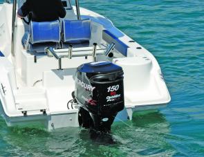 The direct injection Mercury Optimax 150 Pro XS is a great power combination for the solid Jackaroo hull. 