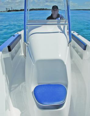 This highlights the interior side features within the Jackaroo’s hull and the width of the decks.