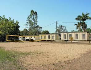 The camp’s volleyball court reflects the fact that many school and youth groups also enjoy Camp Kanga. 
