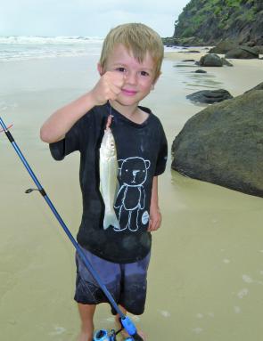 The author’s grandson, Nathaniel Weston, was happy with his Indian Head whiting.
