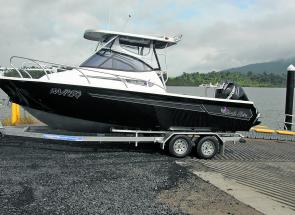 Head turning good looks are just part of the Black Rhino package. The Oceanic trailer has a multitude of rollers, making it easy for one person to launch and retrieve.