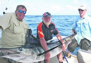 Striped marlin are thick on the shelf; look for the bait and you will find the fish