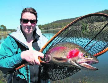 Big lake trout feeding around the edges are a summer specialty. 