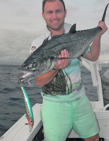 Dave Lawless with a Spanish mackerel caught on a Halco Laser Pro.