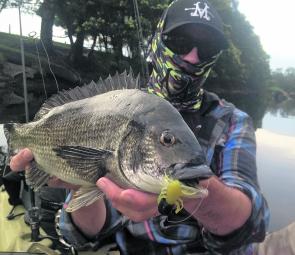 Gez Hawthorne is a big bream magnet, this one took a surface lure off the top.