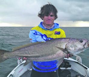 Mulloway on plastics are definitely on every lure fisher's list of fish to catch. This 99cm fish was caught by Tom Gray and was one of three caught the same morning. The third was bitten in half by a shark.