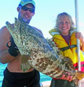 Tom’s daughter, Gabrielle, fought this giant North West cod but ran out of strength when it came to lift it into the boat.