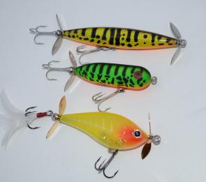 It’s certainly not going to be difficult keeping track of noisy lures like these fizzers, but some more subtle types aren’t so easy to see when light levels are low. Some anglers like do splash hi-visibility paint at the front of their lures.