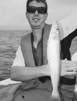 Michael Ryan shows off a fat, healthy Apollo Bay King George whiting.