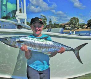 Kirsten Gooding with a good size Gold Coast Spaniard.