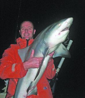 This bull shark was caught on a tailor slab during a recent hot session near the river mouth. In the end they left the fish biting and went home exhausted.