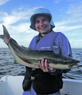 Connor Forster looking ecstatic with a huge cobia.