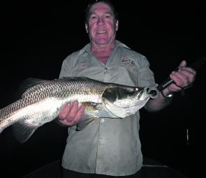 The freshwater below Awoonga Dam has been producing quite a few quality fish. Mark from Awoonga Gateway took out one of their guests who scored this decent barra.
