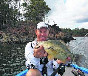 Bass and the occasional golden perch have been taking lipless crankbaits fished around the steep banks at Lake Wivenhoe. Try to get the lure down at least 3m for best results.