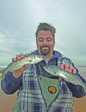 Gary Hartley displays a handful of salmon; you can only catch what’s there.