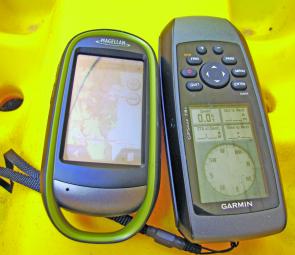 I’ve used both this Garmin GPS 78s unit and the Magellan Explorist 610, which now comes with marine charts.