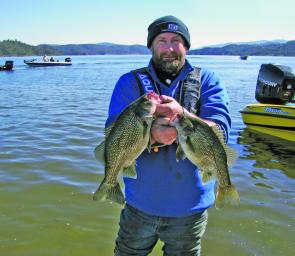 Greg Eslick of Orange scored these Glenbawn bass on a weedless-rigged plastic.