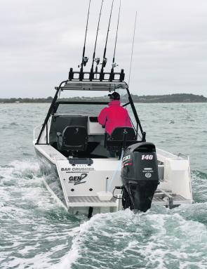 The helm is perfect for a boat with its rough water pedigree – everything is in the perfect place.