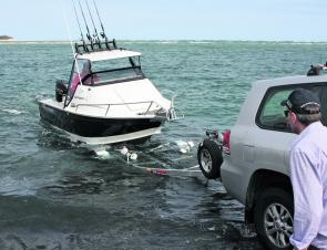 The trailer design is perfect for the boat – difficult conditions for loading are handled with ease.