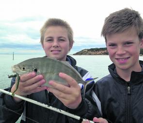 Lara SC students proudly display their Barwon captures.