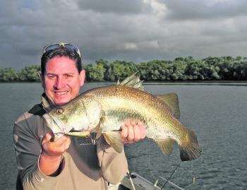 Barramundi on surface- it does get any better when big bucketmouth boofs your popper off the top.