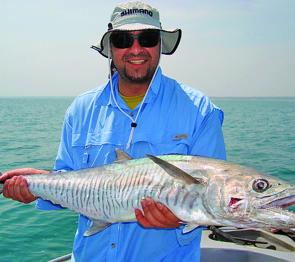 Jason caught this Spanish mackerel trolling across Three Mile Reef, Weipa.