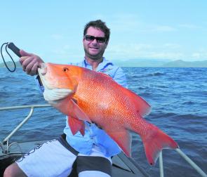 There will be the odd quality red emperor about in the deep water, like this one caught by Shane aboard Blackout Sportsfishing Charters. 