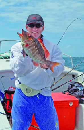 Marty Edmunds shows off a sizeable Keppels’ red throat. 