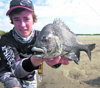 Connor also landed a nice bream on the Atomic Shad.
