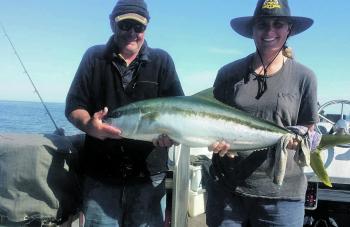Jess and Harry caught four kings over a metre off Cape Conran.