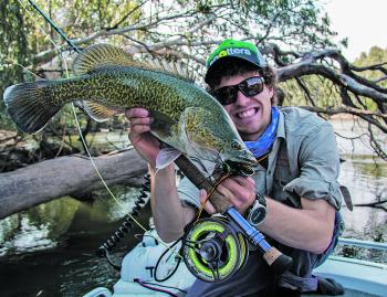 The Murrumbidgee River is low enough to target natives on fly as the author demonstrates.