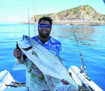 Rhys landed this nice queenfish using a 30g jig on barra tackle.