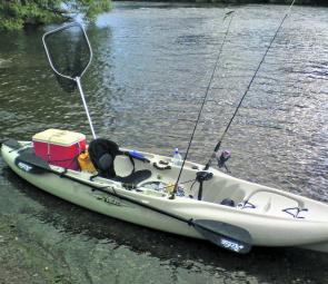A well set-up sit on top kayak – everything is in easy reach. Photo courtesy Mic Rybka.