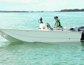 Light weight, easy performance from the Suzuki and room for a couple to fish in comfort makes the Cross Country ideal for rivers, lakes and the like. 