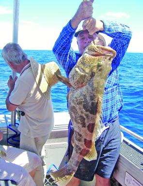 As well as this big cod, Bart took home a good feed of parrotfish, gold spot wrasse, nannygai and hussar.