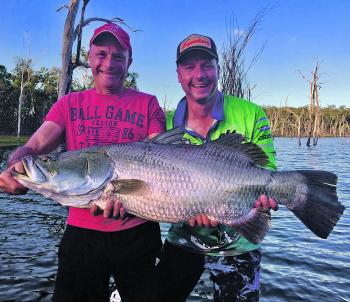 Chase and his dad Kevin had a great day on the water. Chase was pretty stoked to get his dad onto a decent barra.