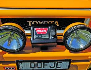 Neat and protected mounting was a feature of the Warn winch and IPF driving lights fitted to the FJ Cruiser. 