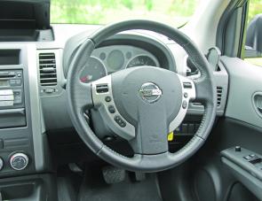 Audio and cruise control systems are wheel mounted for convenience. 