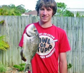 Sam Craig nailed this bream whilst fishing in the Newport Canals on a piece of mullet.