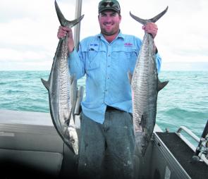 These two great Spanish mackerel fell to the trusty 85g Raider slug.