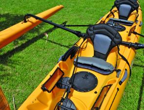 Hobie kayaks provide first class seating. They combine an extremely well-padded seat pad with a self-inflating lumbar support backrest.