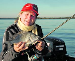 A winter visit last year produced this bream for Denise Kampe. 