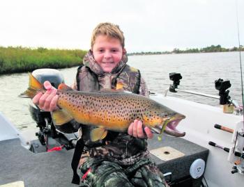 Jack How’s magnificent brown trout of 52cm caught on an Eco Gear Power Shad – great work, Jack!