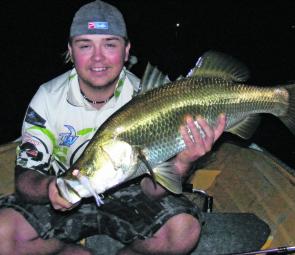 Night fishing has been producing barra for the anglers putting in the casts as Jimmy Falkenberg can agree.
