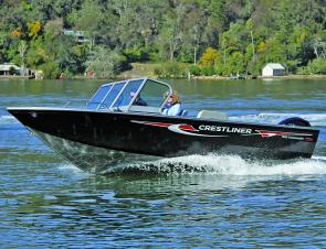Handling in the Crestliner is superb, and the skipper’s seat is super-comfortable.