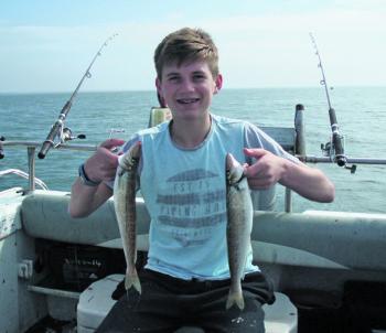 Ben Cornford with a couple of Western Port whiting.