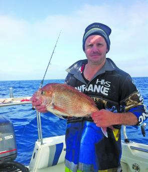 Paul Daniel caught this nice snapper offshore McLoughlins as well as a nice feed of gummy shark.