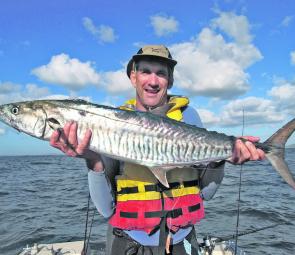 Rod Blake caught this Spanish on a downrigged slimy mackerel. Any still hanging around this month will be large.